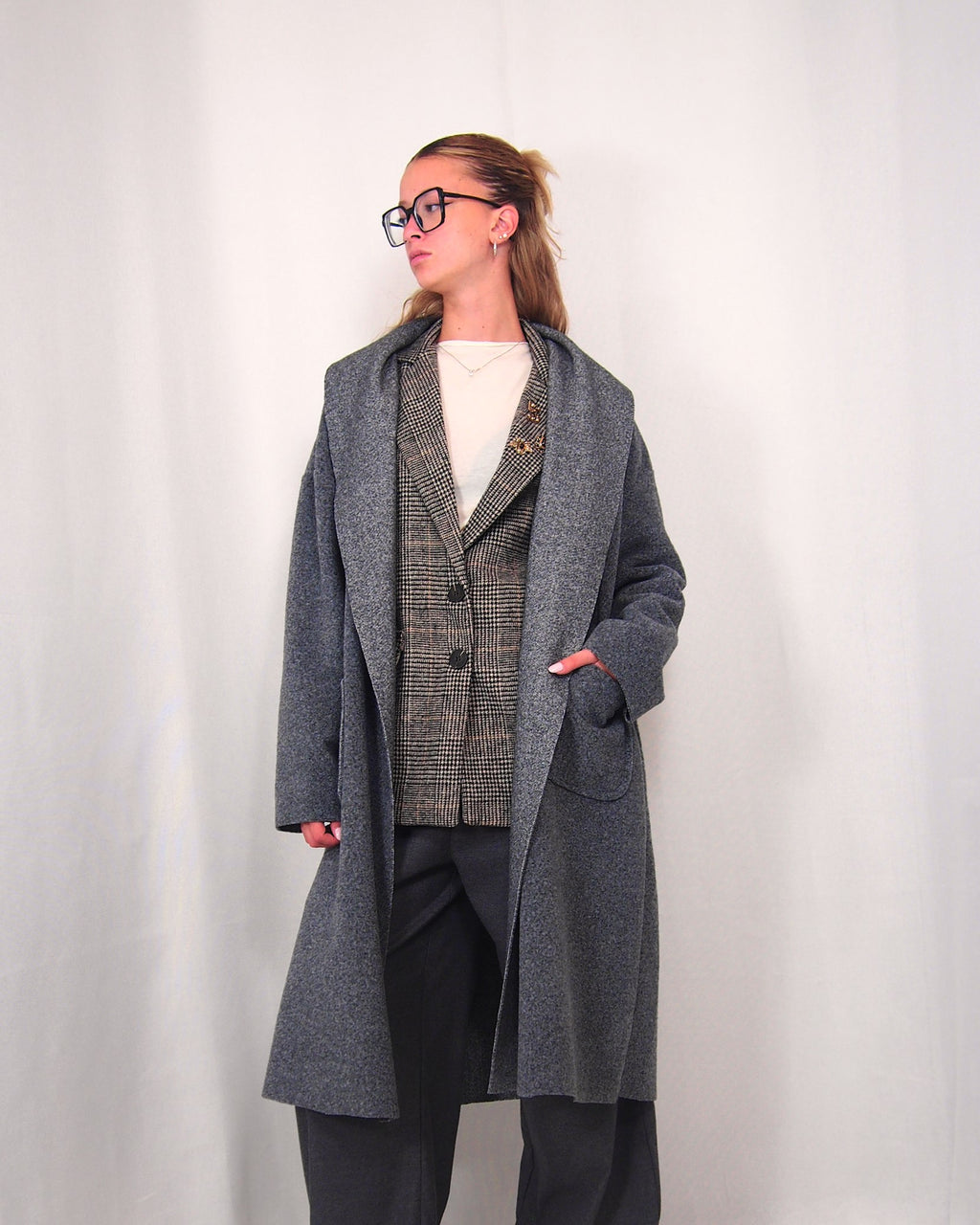 GIACCA LUNGA TIPO LANA COTTA  RASA TULIPANO