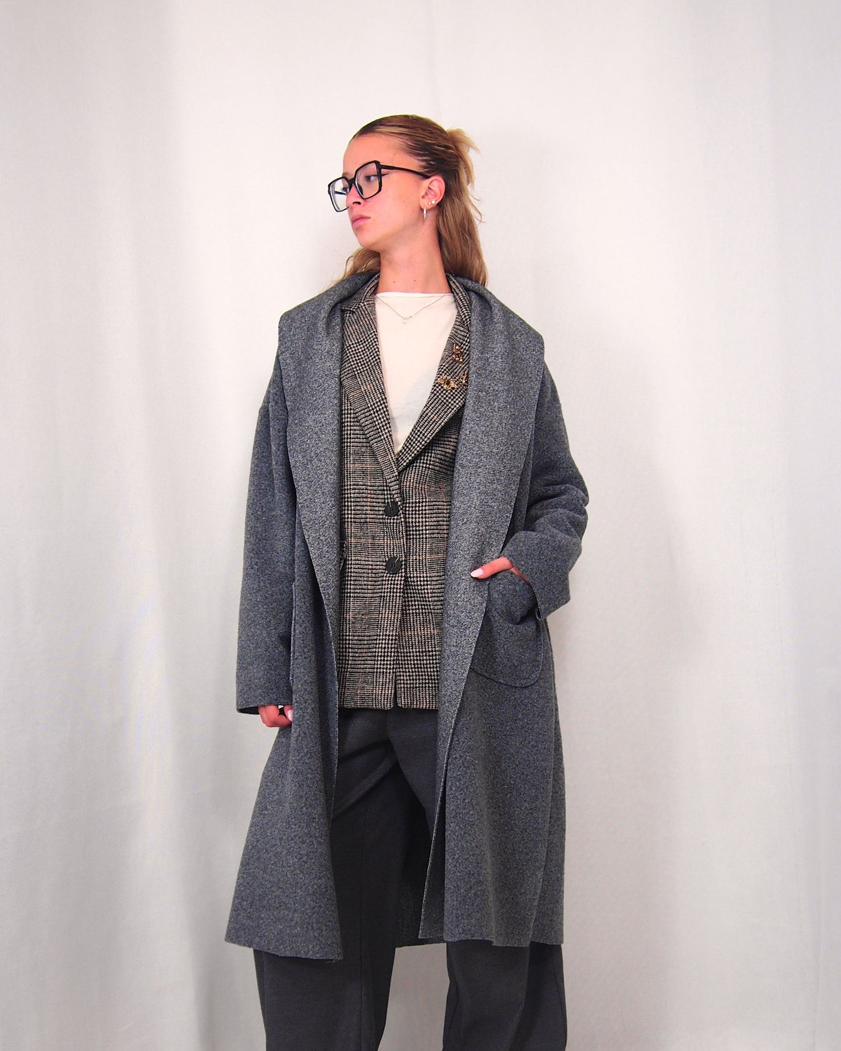 GIACCA LUNGA TIPO LANA COTTA  RASA TULIPANO