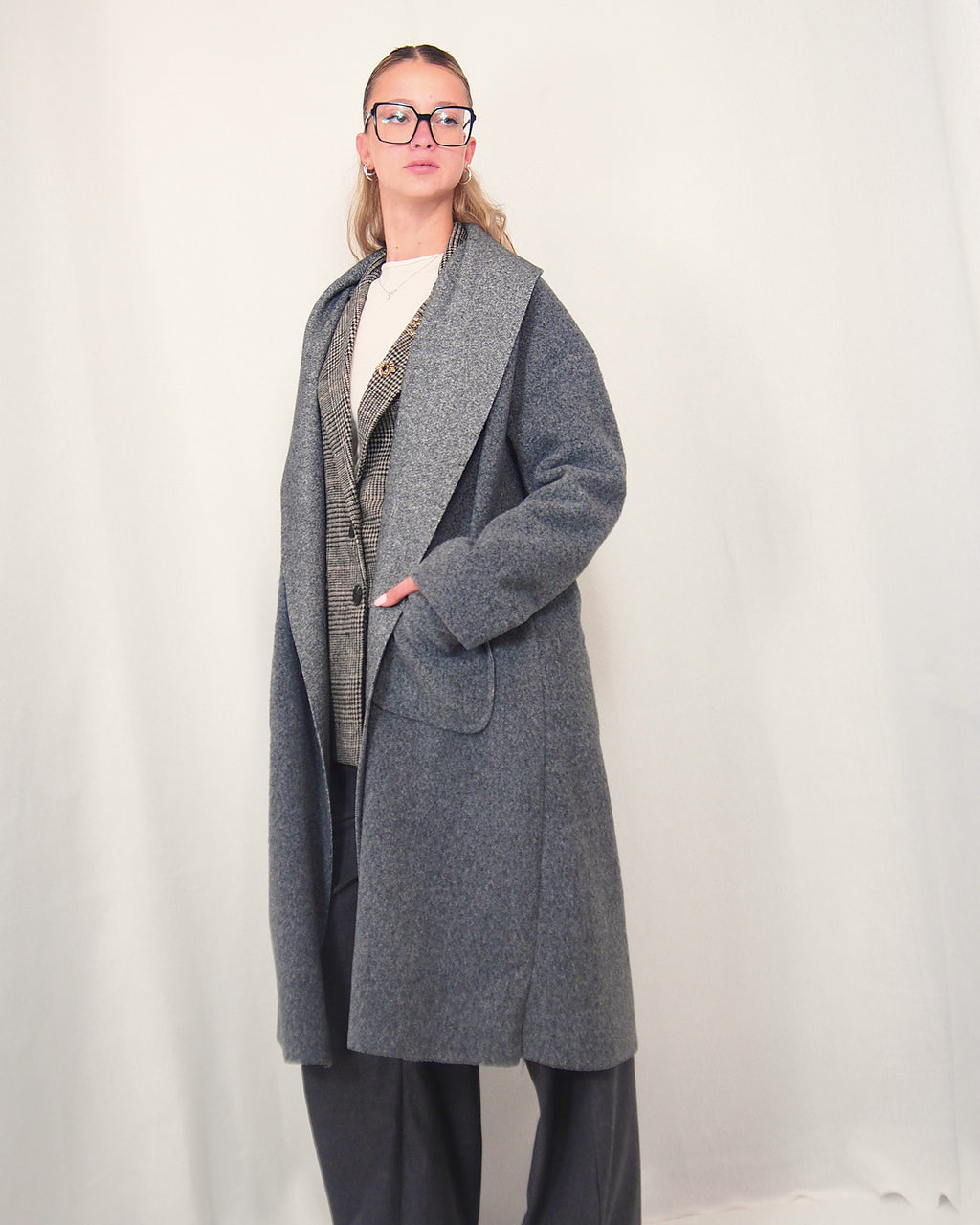 GIACCA LUNGA TIPO LANA COTTA  RASA TULIPANO