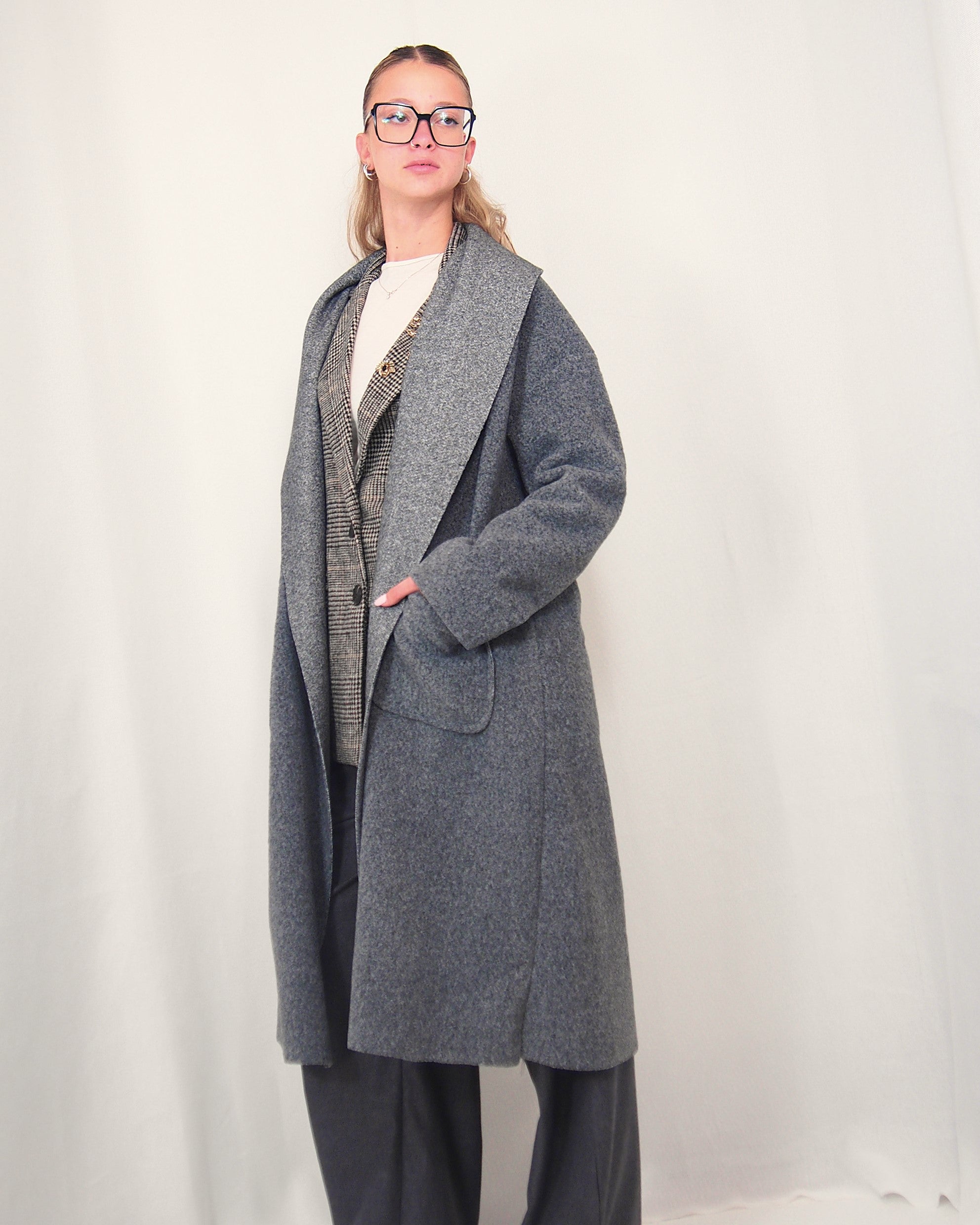 GIACCA LUNGA TIPO LANA COTTA  RASA TULIPANO