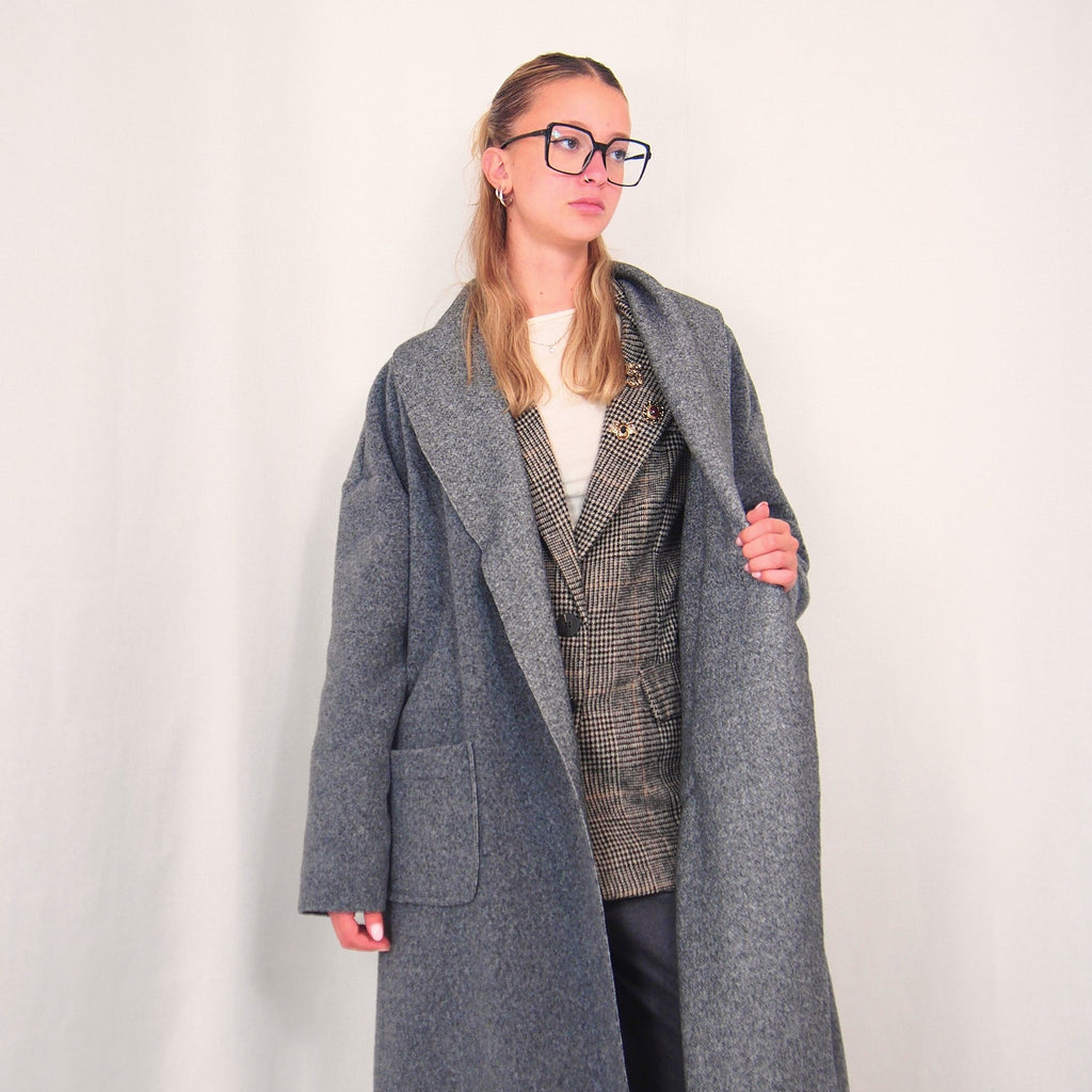 GIACCA LUNGA TIPO LANA COTTA  RASA TULIPANO