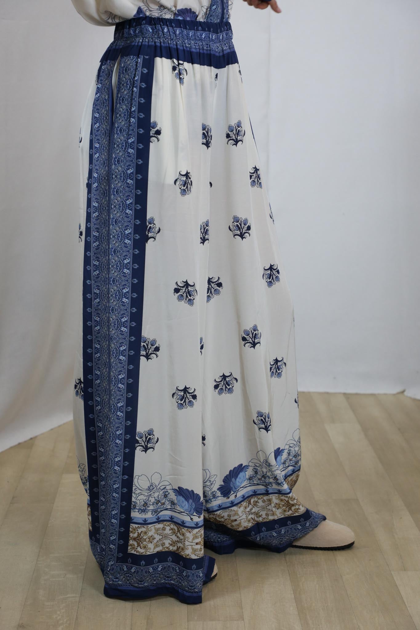 Pantalone Palazzo Motivo Floreale