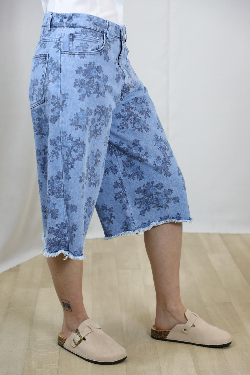 Jeans Bermuda Fiorato