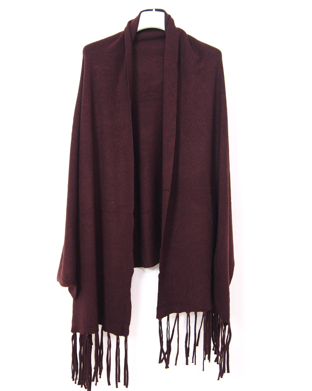 Mantella con frange in Maglia