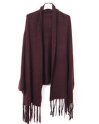 Mantella con frange in Maglia