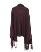 Mantella con frange in Maglia