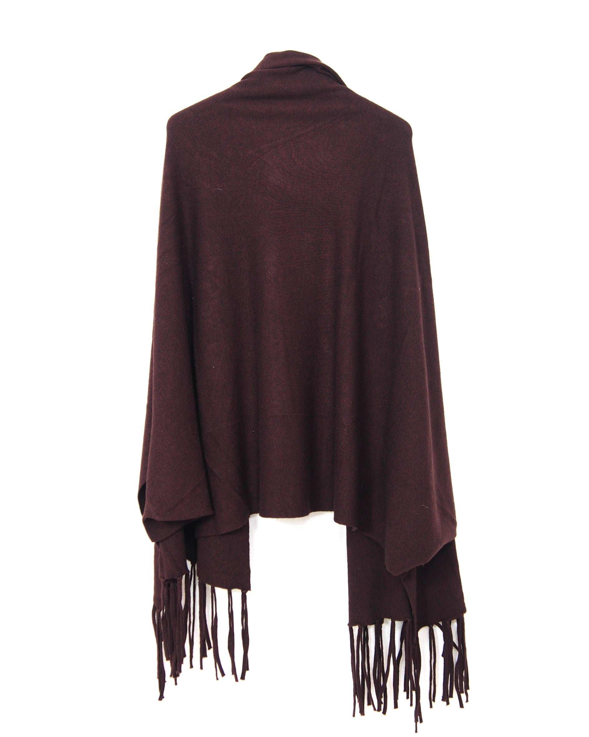 Mantella con frange in Maglia