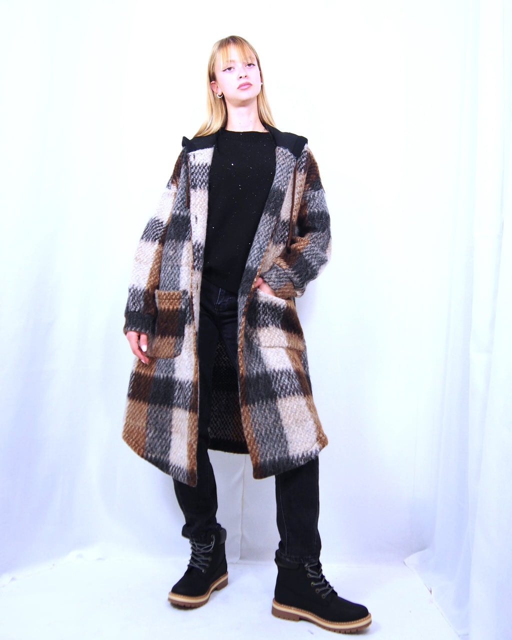 Giaccone in panno scozzese SUSY MIX