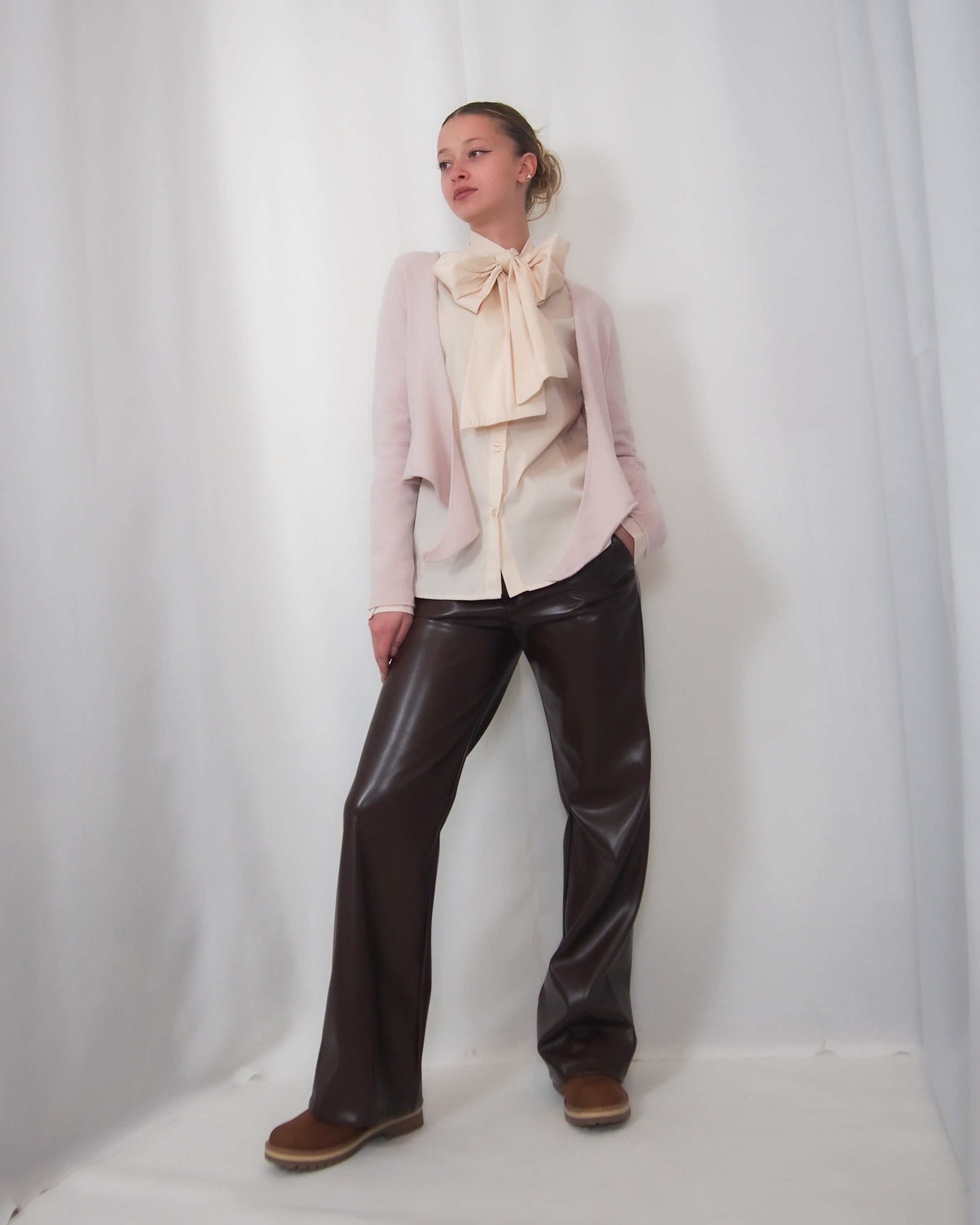 PANTALONE WIDE-LEG IN ECOPELLE "ELEGANCE"