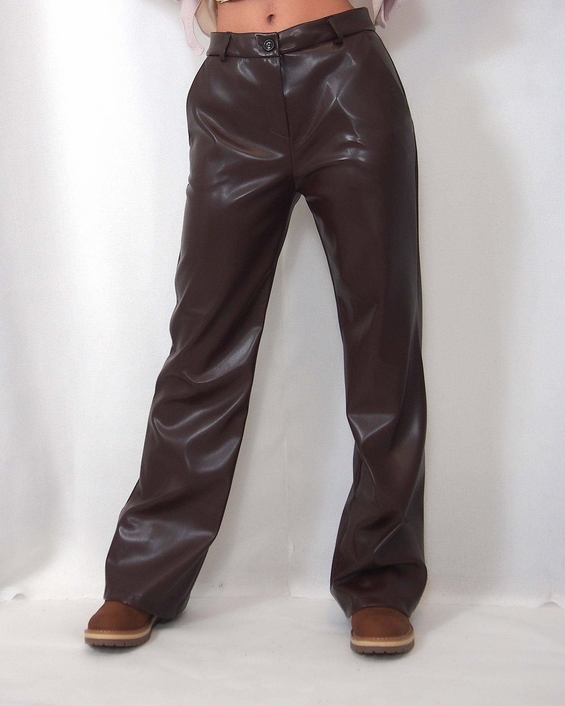 PANTALONE WIDE-LEG IN ECOPELLE "ELEGANCE"