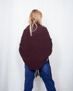 Mantella con frange in Maglia