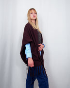 Mantella con frange in Maglia