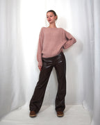 PANTALONE WIDE-LEG IN ECOPELLE "ELEGANCE"