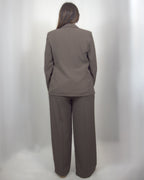 Pantalone in tessuto fluido marrone