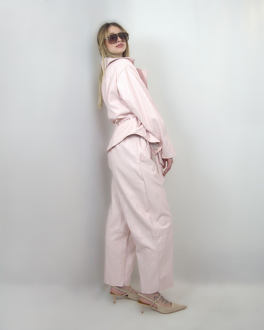 Giacca in ecopelle Rosa