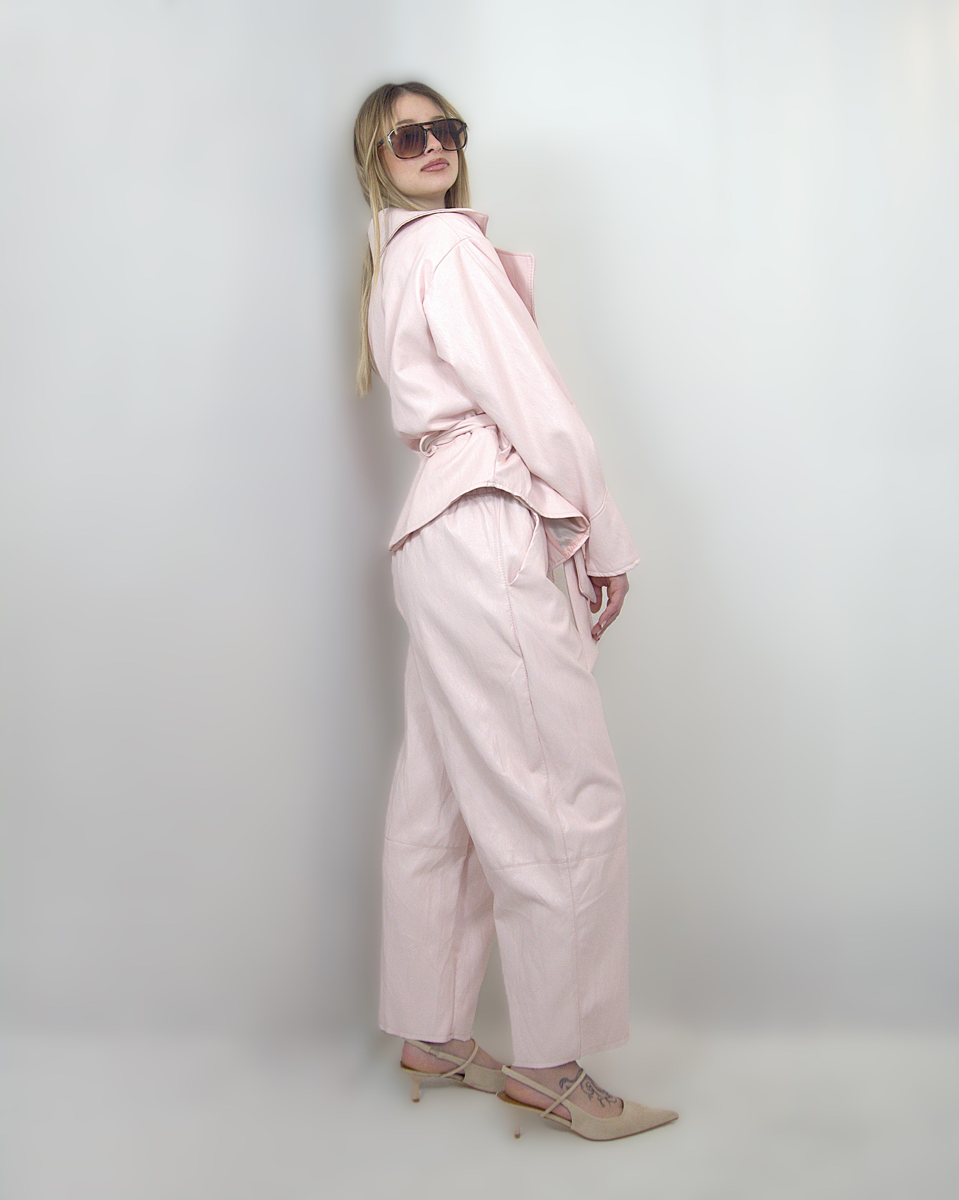 Giacca in ecopelle Rosa