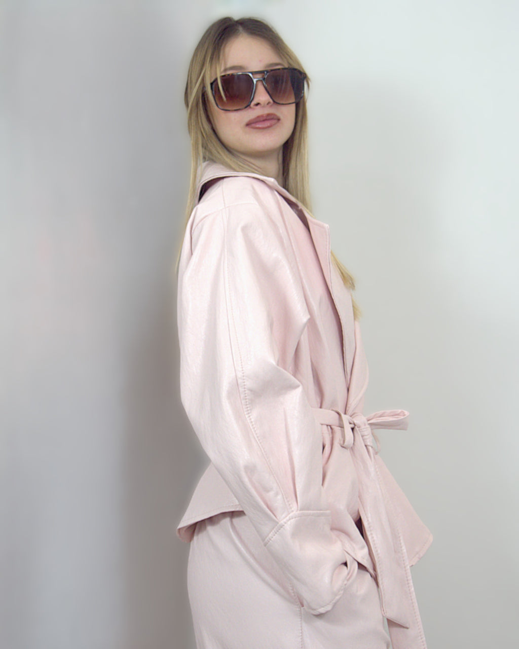 Giacca in ecopelle Rosa