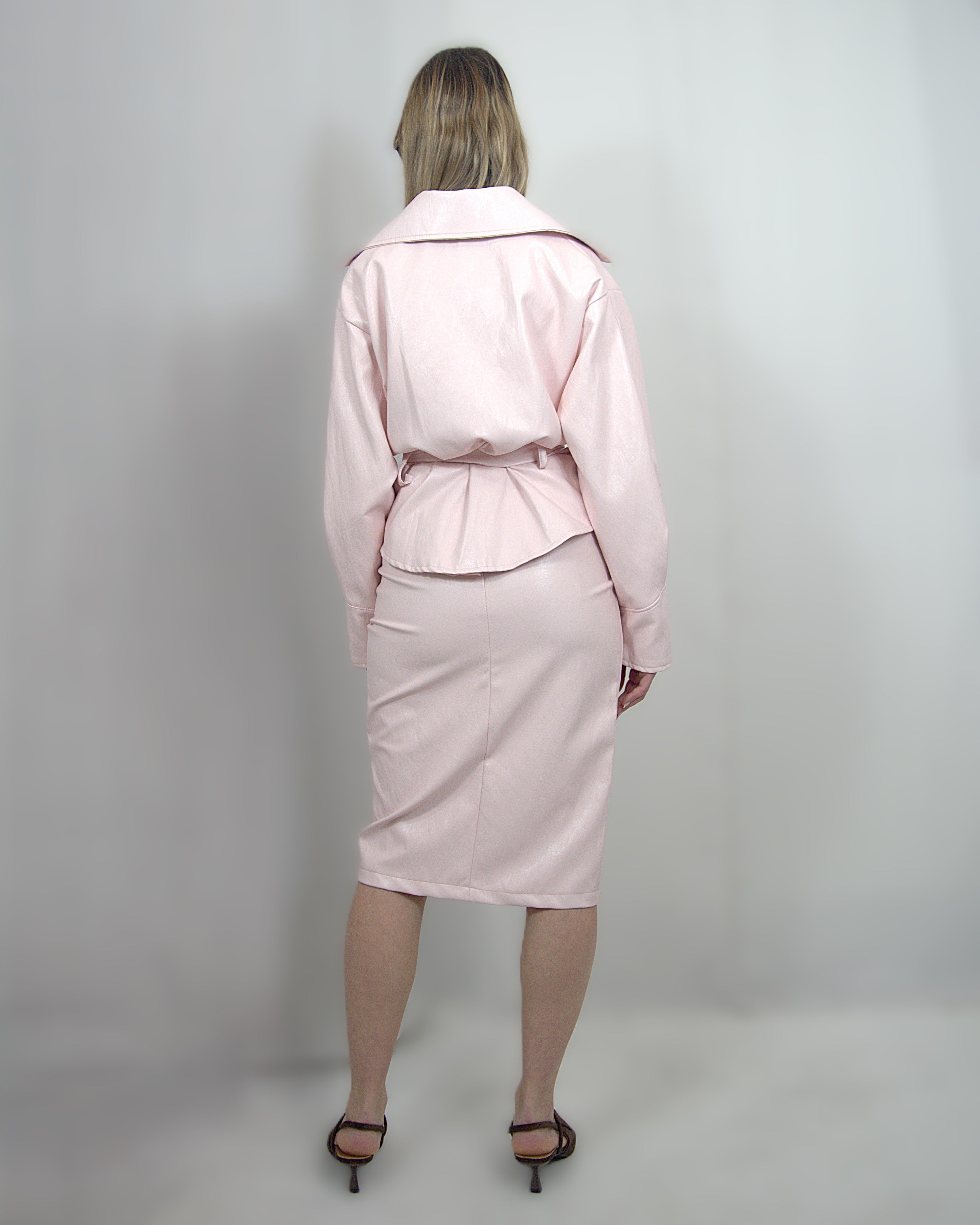 Giacca in ecopelle Rosa