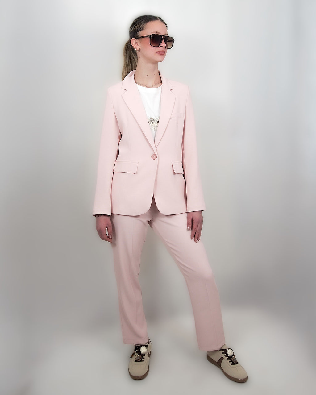 Blazer tessuto fluido Rosa