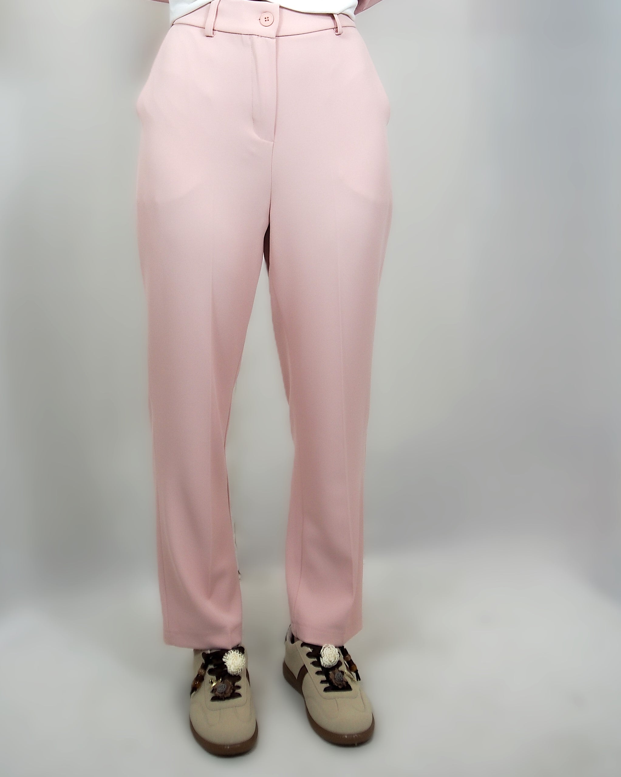 Pantaloni in tessuto fluido Rosa