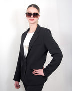 Blazer in  Tessuto fluido Nero