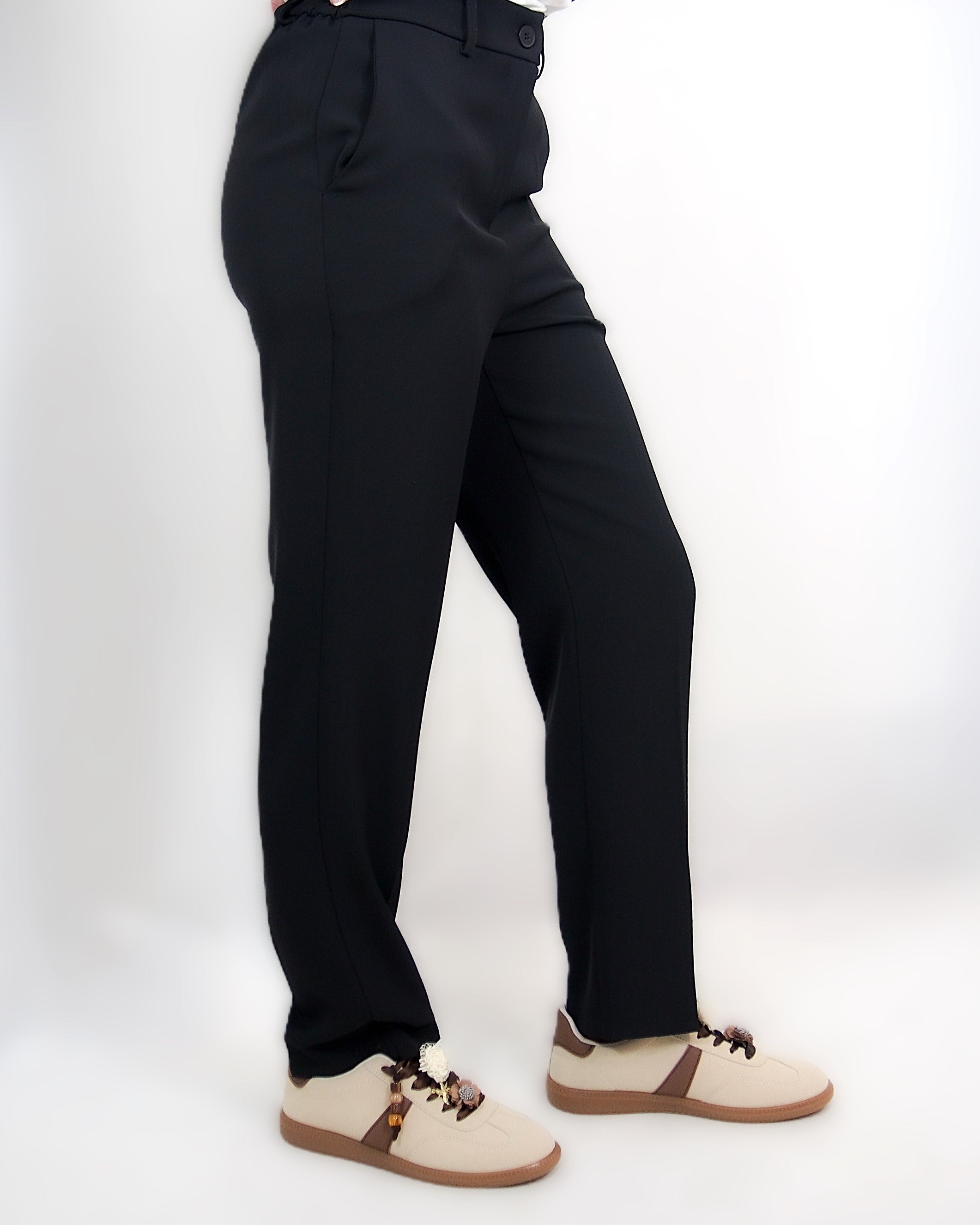 Pantaloni in tessuto Fluido Nero