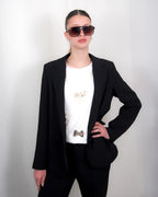 Blazer in  Tessuto fluido Nero