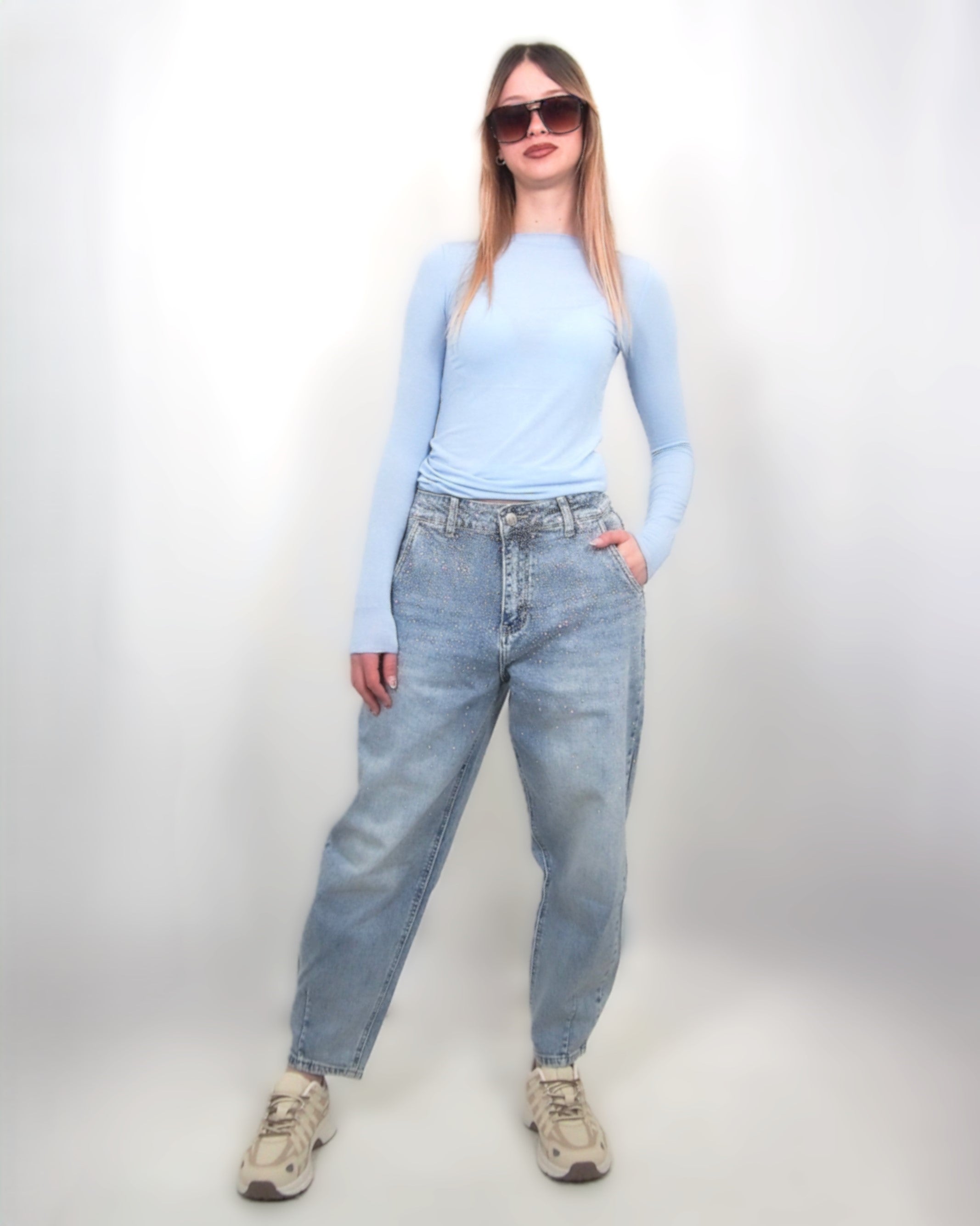 JEANS Donna impreziosito con stass