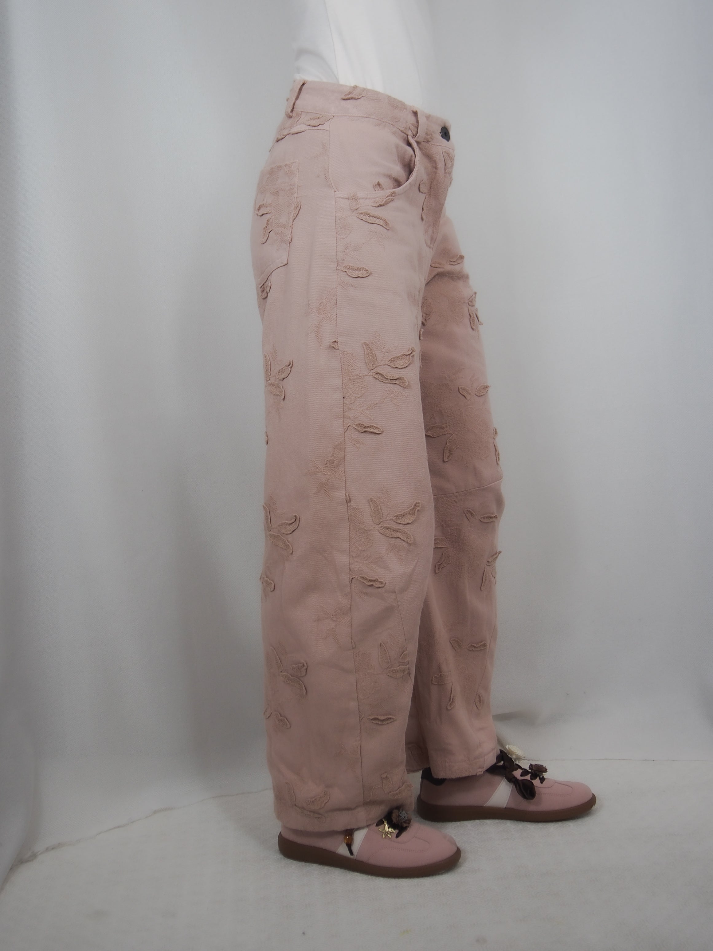 Jeans "Susy Mix fiore rosa"