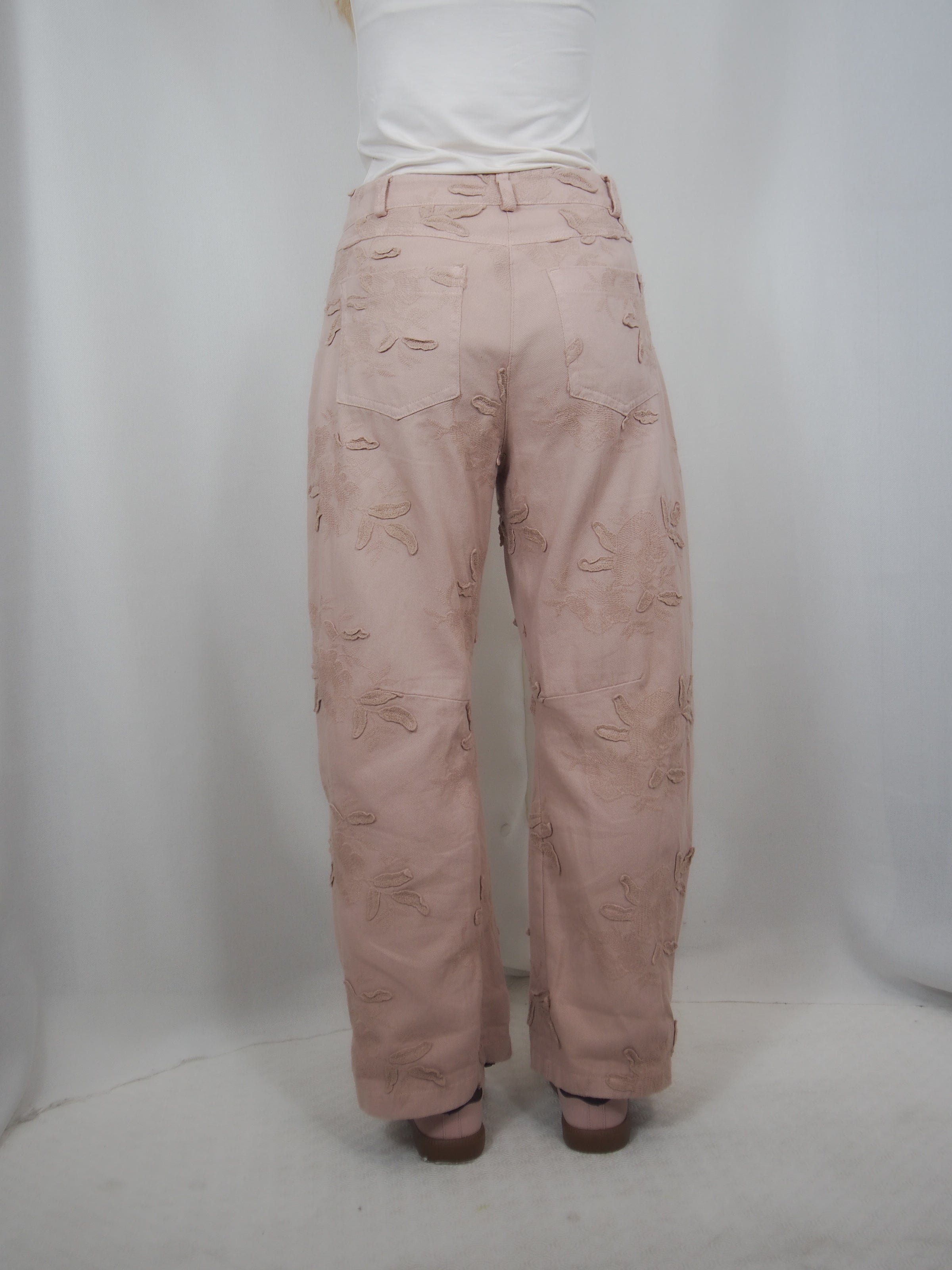 Jeans "Susy Mix fiore rosa"