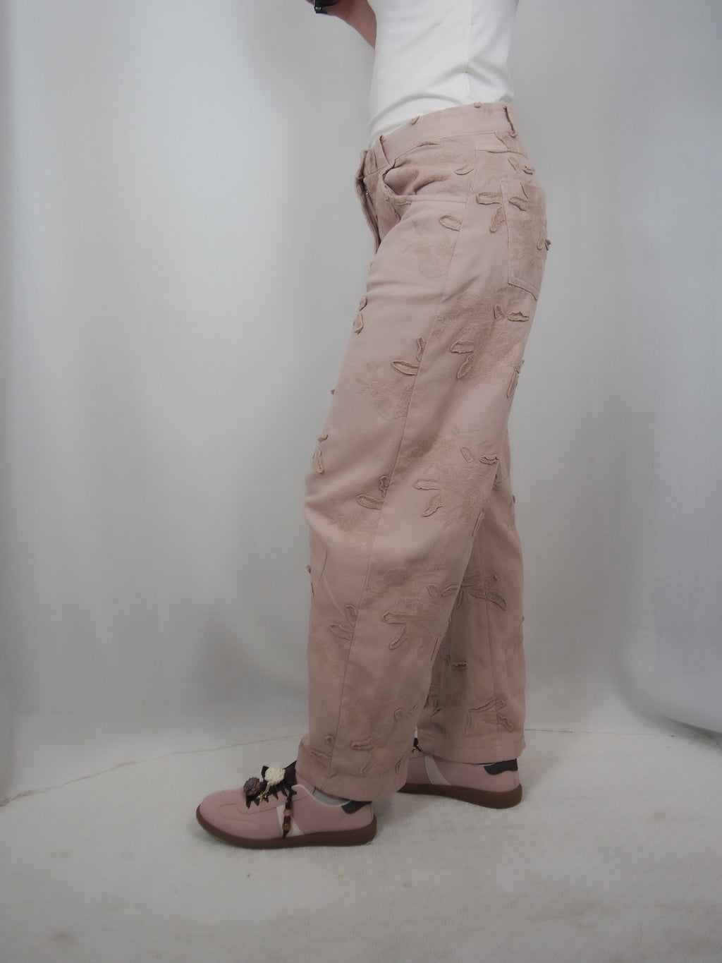 Jeans "Susy Mix fiore rosa"