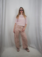 Jeans "Susy Mix fiore rosa"