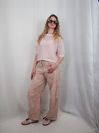 Jeans "Susy Mix fiore rosa"