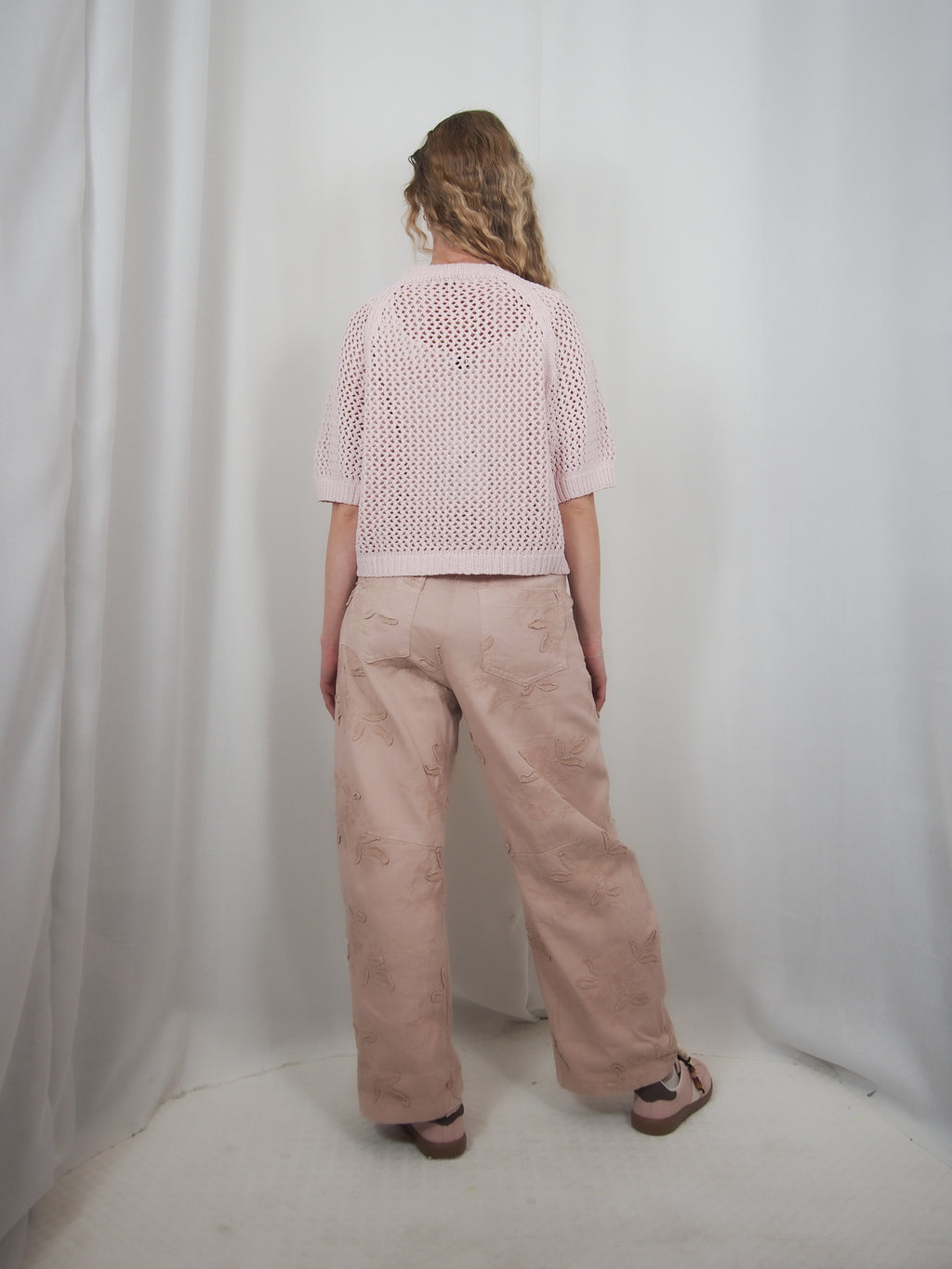 Jeans "Susy Mix fiore rosa"