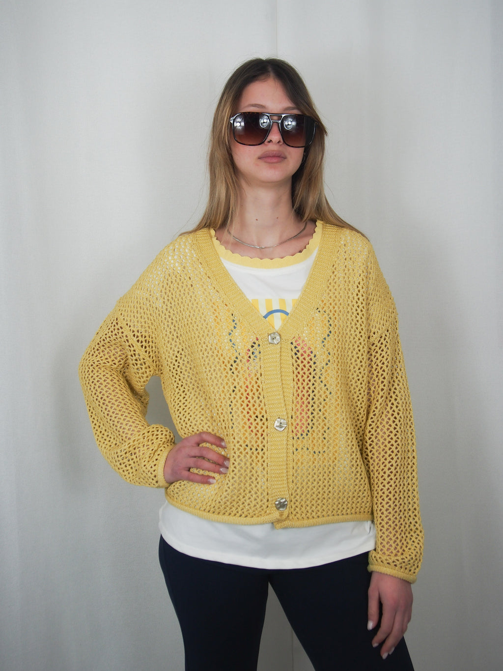 Cardigan traforato