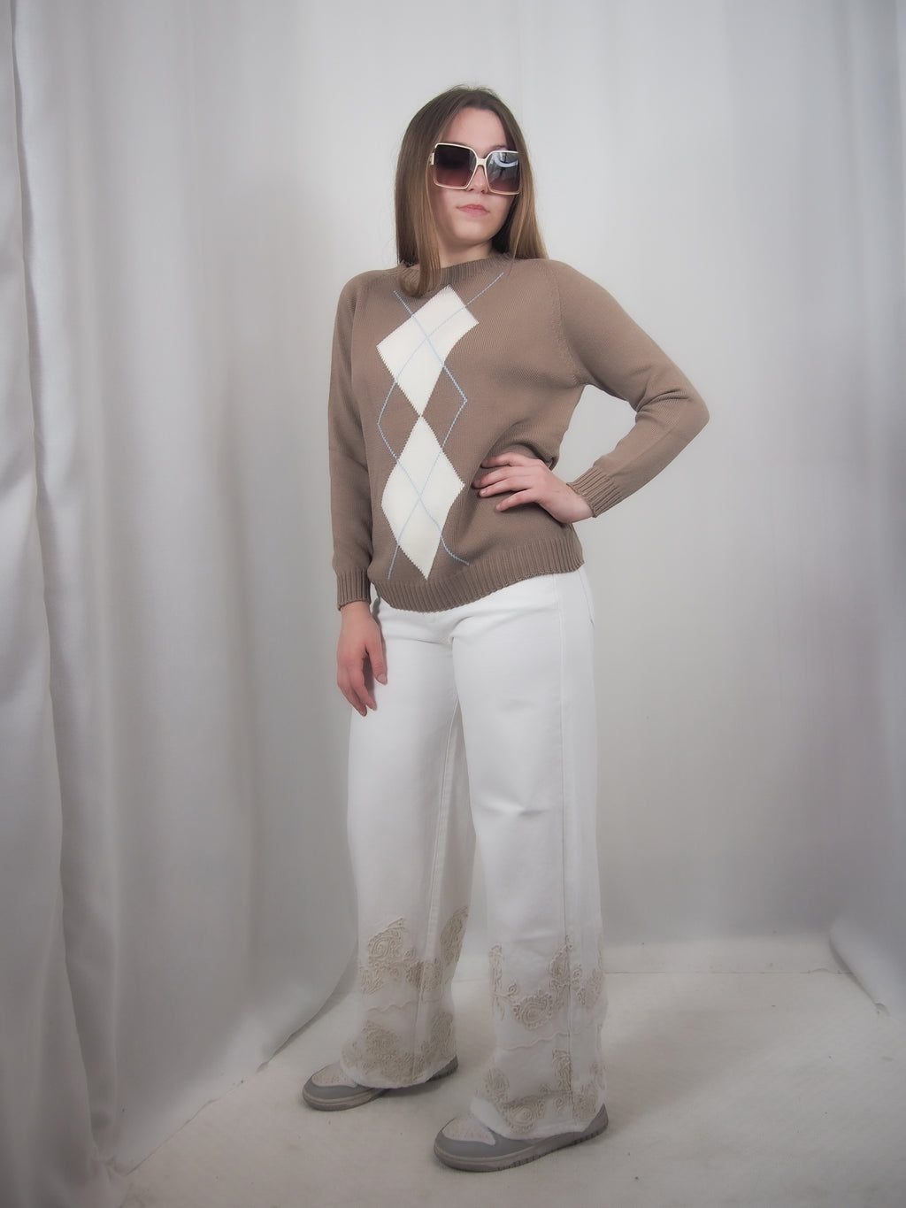 Pullover con losanghe