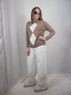 Pullover con losanghe