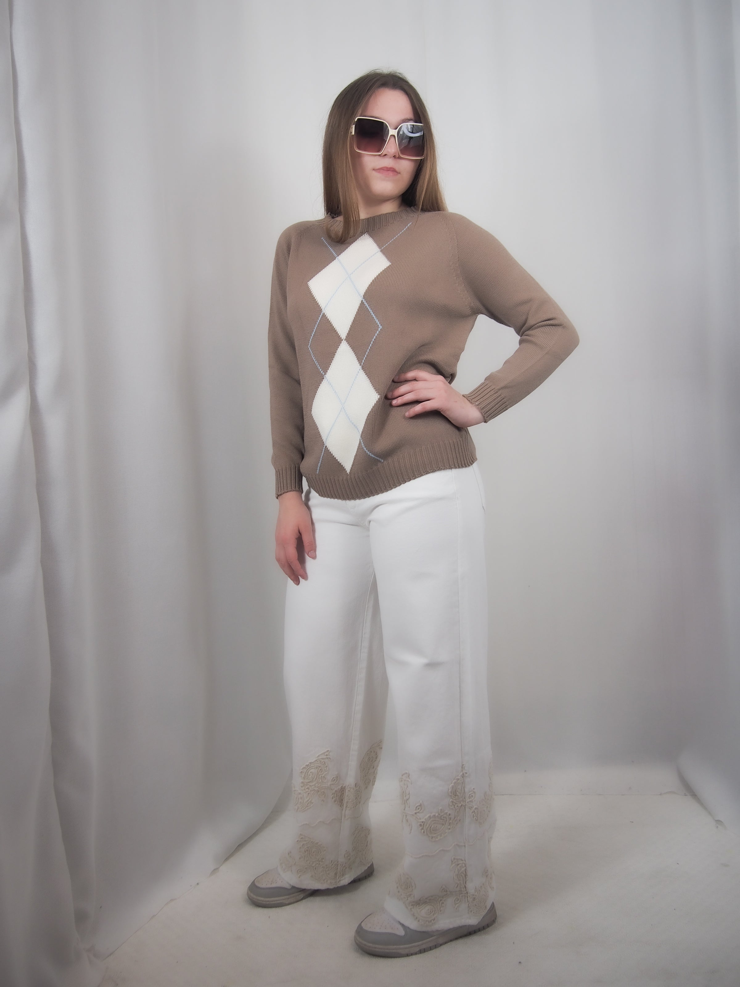 Pullover con losanghe