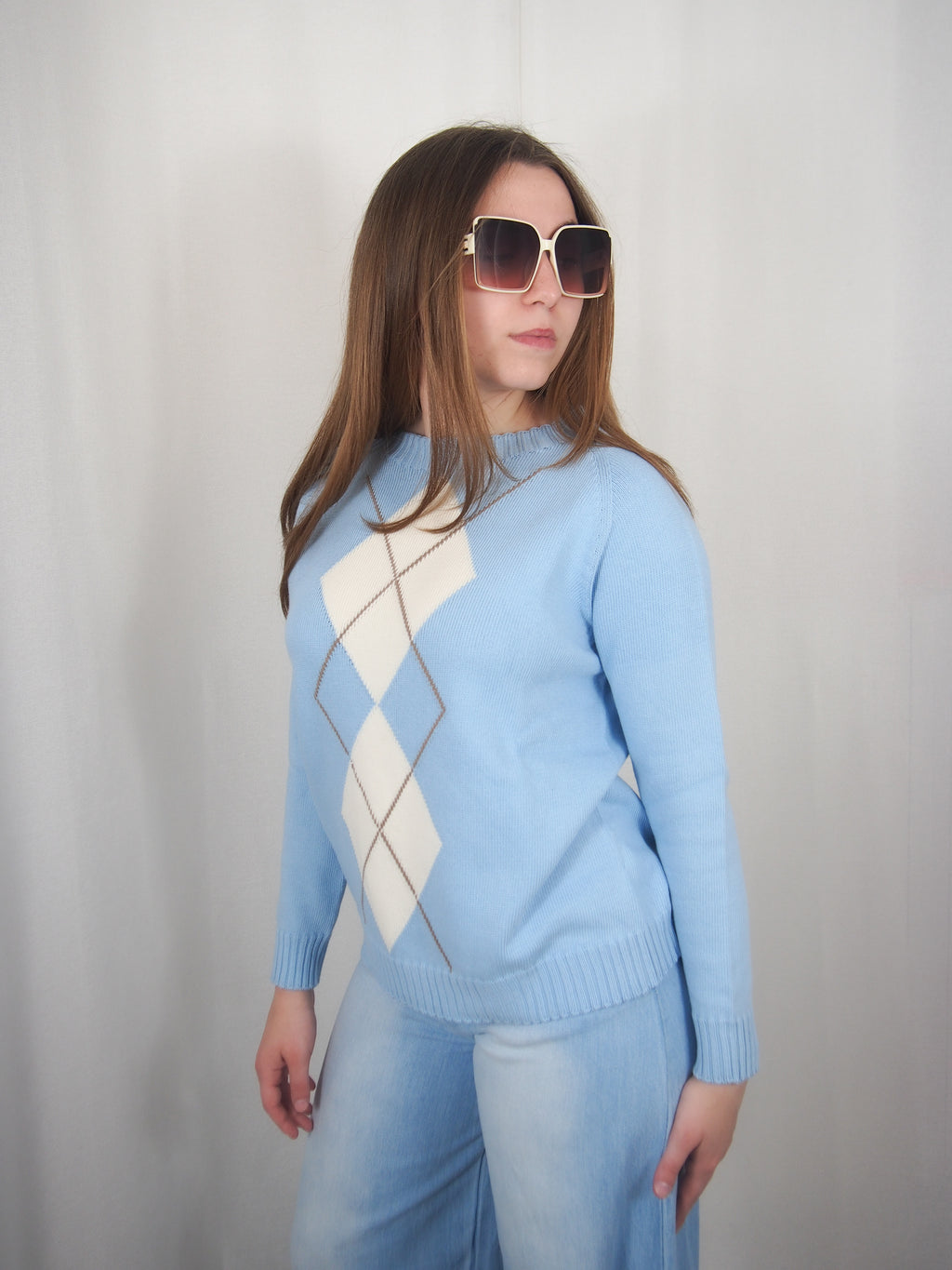 Pullover con losanghe