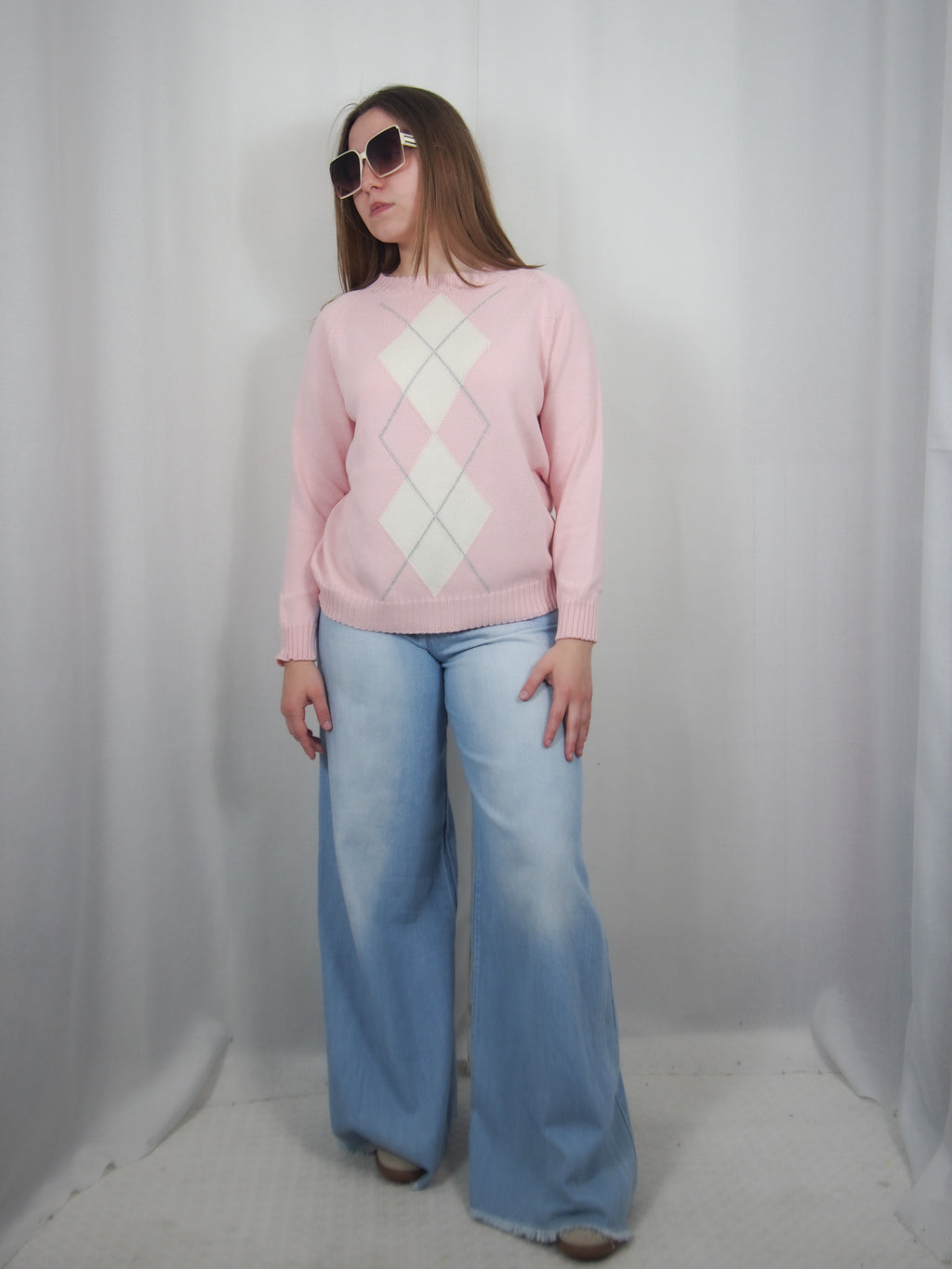 Pullover con losanghe