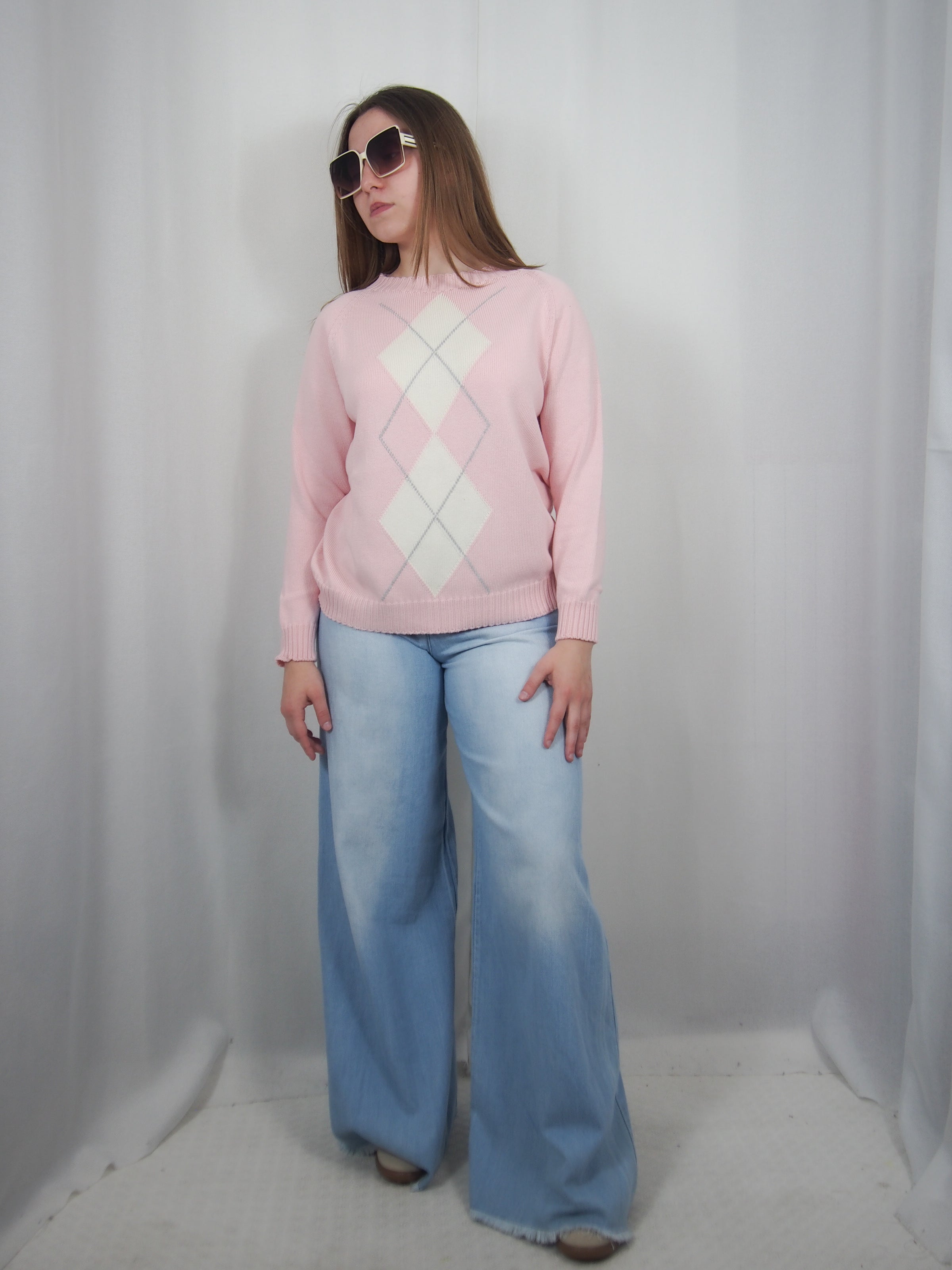 Pullover con losanghe