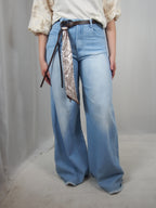 Jeans Palazzo con Frange