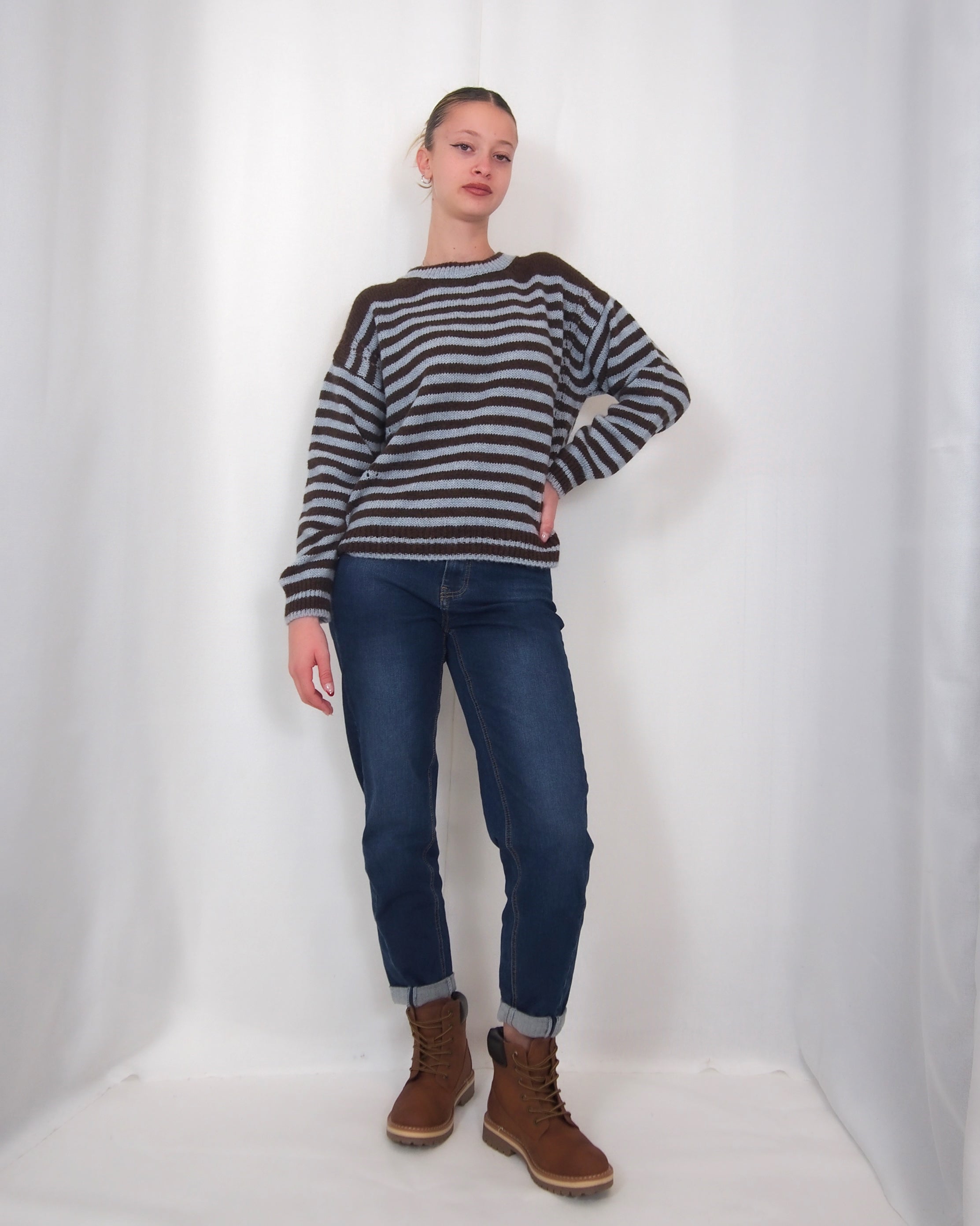 PULLOVER OVERSIZE DONNA RIGATO "CASUAL-CHIC" SUSY MIX