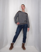 PULLOVER OVERSIZE DONNA RIGATO "CASUAL-CHIC" SUSY MIX