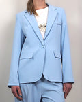 Blazer in tessuto fluido Azzurro