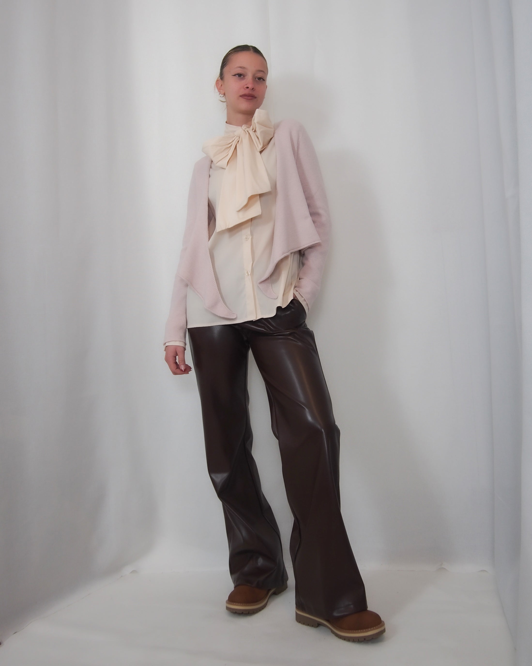 PANTALONE WIDE-LEG IN ECOPELLE "ELEGANCE"