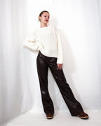 PANTALONE WIDE-LEG IN ECOPELLE "ELEGANCE"