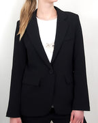 Blazer in  Tessuto fluido Nero